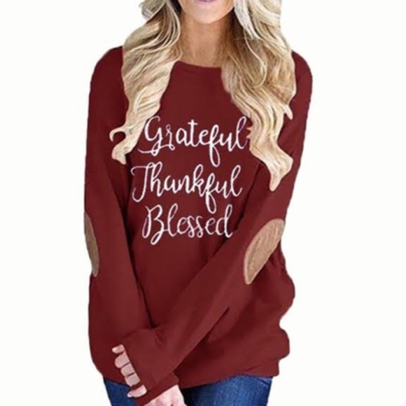 Leo Rosi Tops - 🍓NEW Women's Grateful Thankful Blessed Top